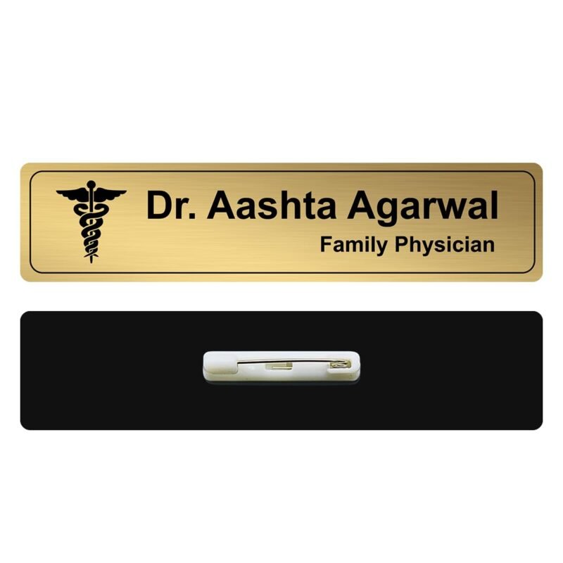 Laser engraving badge